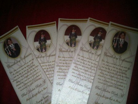 TARJETA PARA CONFIRMACION